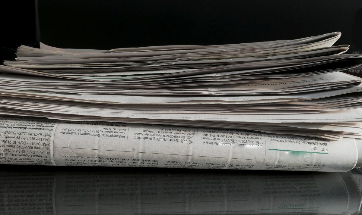 Stack of newspapers