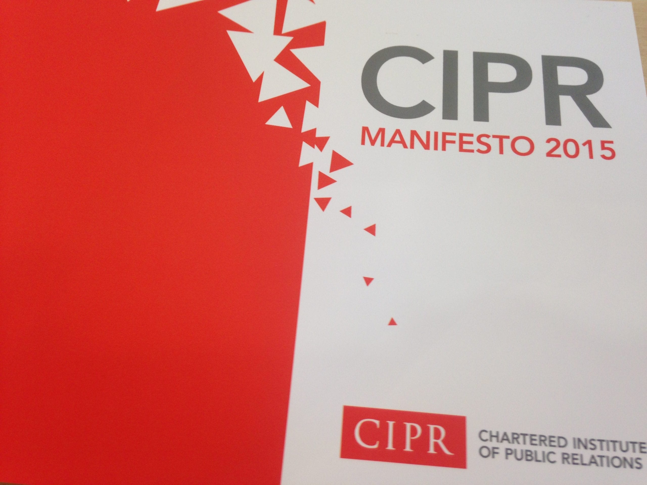Cover of the CIPR Manifesto 2015 document