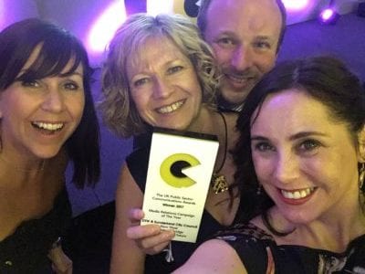 Chris, Karen and Lorna with the PSCA 2017 Winner Award