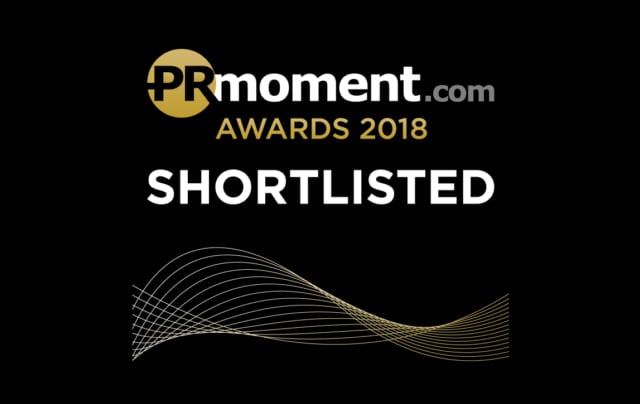 PR Moment Awards 2018 shortlisted graphic