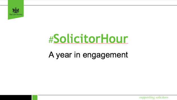 Law Society PowerPoint slide on #SolicitorHour