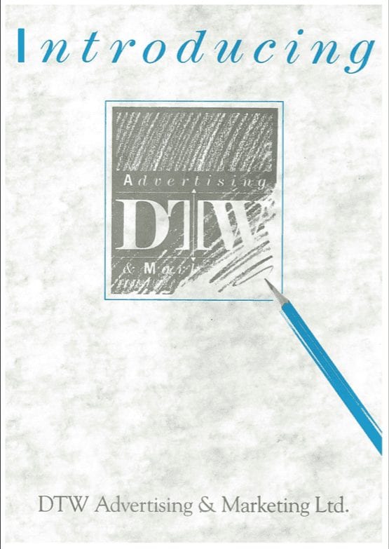 Front cover of vintage DTW brochure