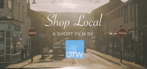 Title screen from 'Shop Local' promo film