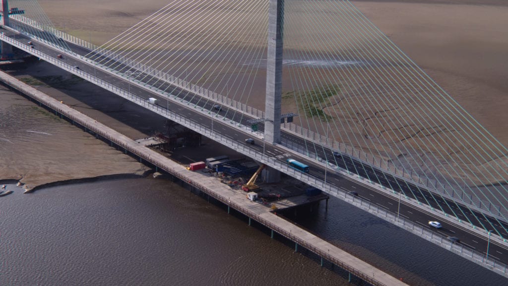 Ariel Photograph of the Mersey Gateway bridge