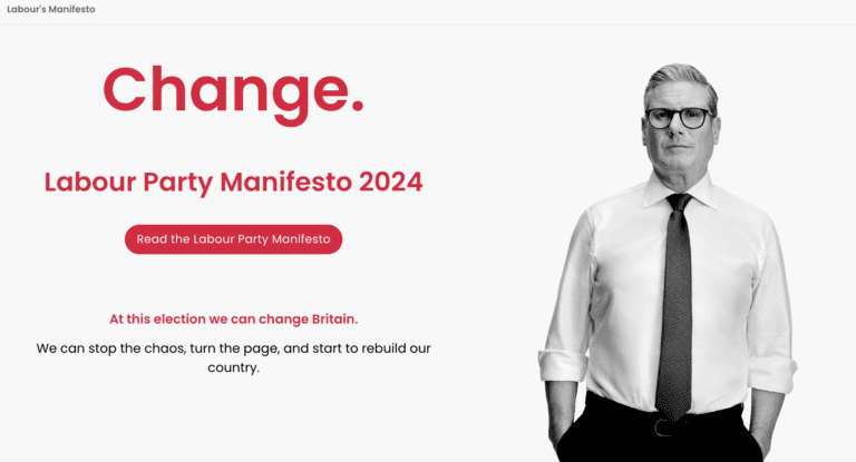 Labour Party 2024 manifesto cover image